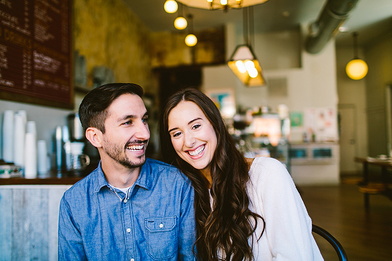 Coffee Shop Engagement Shoot