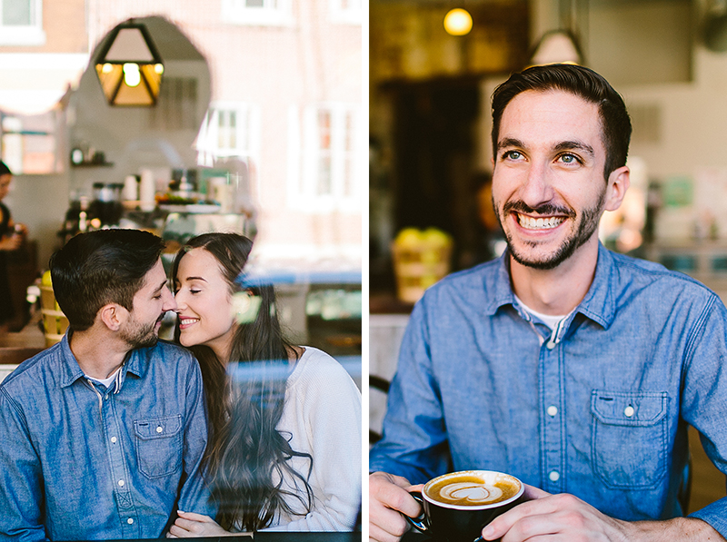 Coffee Shop Engagement Shoot